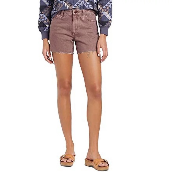 Universal Thread Shorts Vintage Midi Denim Stretch Cut Off Size 12 - Picture 2 of 13